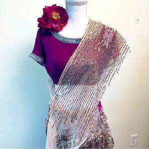 Bellydance Bollywood costume Bespoke size medium One of a Kind Homemade